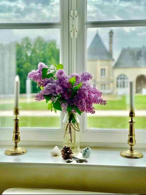 Charming Romantic Tower In Chateau Estate Ocquerre Exterior foto